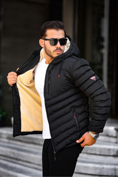 Waterproof, Fur-Lined, Hooded Winter Puffer Jacket for Men - 1