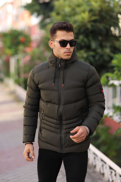 Waterproof & Windproof Men's Hooded Winter Puffer Jacket - 14