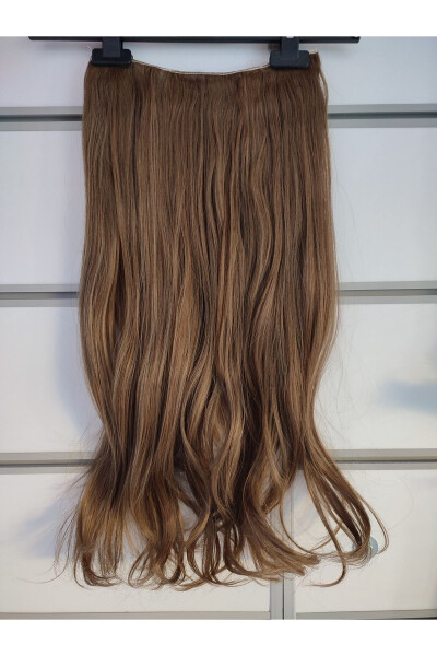 Wavy Fiber .Mat Synthetic Clickable Half Moon Caramel - 10