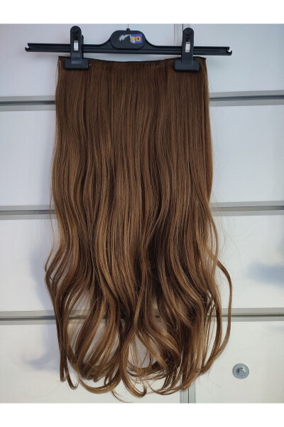 Wavy Fiber .Mat Synthetic Clickable Half Moon Caramel - 1