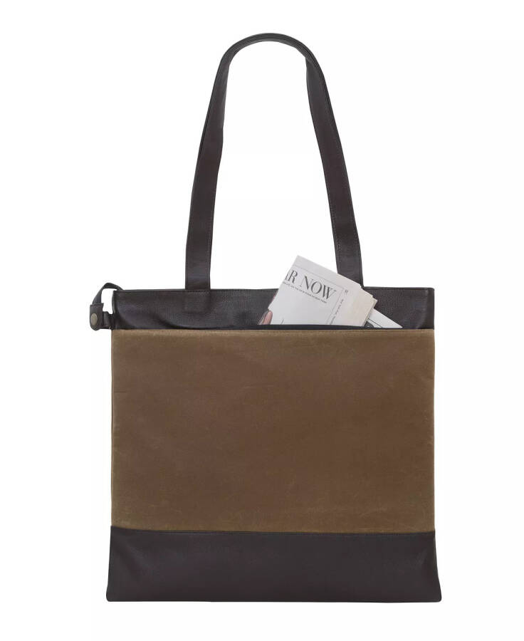 Waxed Graham Medium Tote Bag Black - 7