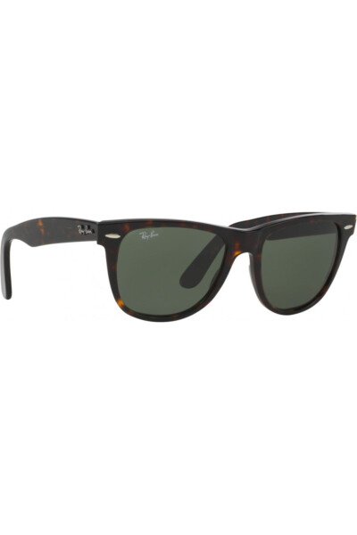 Wayfarer Dark Tortoise Coffee Bone Frame Green Lens Unisex Sunglasses Rb 2140 9012 - 4