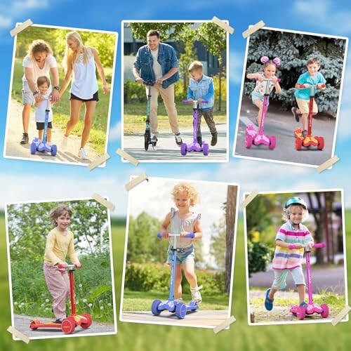 WAYPLUS 3 Wheel Scooter for Kids Ages 3+, 25mm Extra Thick Deck & Light Up Wheels for Kids Ages 3-5, 5-7. 4 Levels Adjustable Heights, Three Wheel Scooter for Kids Ages 8-12, Max Load 180LBS - 7