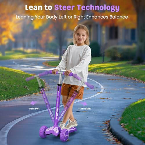 WAYPLUS 3 Wheel Scooter for Kids Ages 3+, 25mm Extra Thick Deck & Light Up Wheels for Kids Ages 3-5, 5-7. 4 Levels Adjustable Heights, Three Wheel Scooter for Kids Ages 8-12, Max Load 180LBS - 5