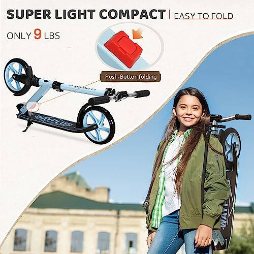 WAYPLUS Kick Scooter for Ages 6+, Kid, Teens & Adults - 2