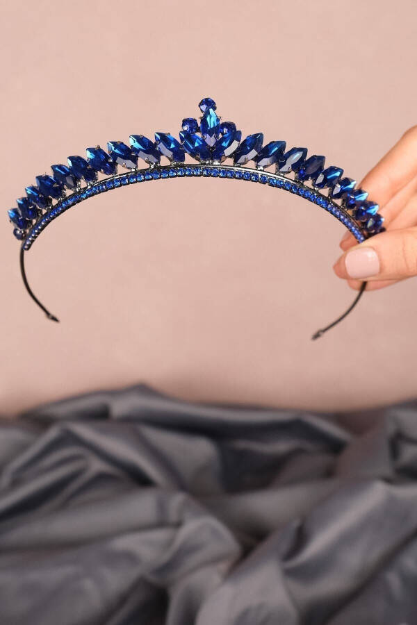 Wedding Accessory Thin Marquise Stone Bridal Henna Crown - 8