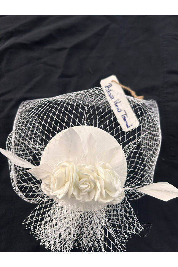 Wedding Accessory, Wedding Cap Veil, Wedding Hat, Wedding Cap, Bridal Hat, Veil, Tulle Bridal Comb - 16