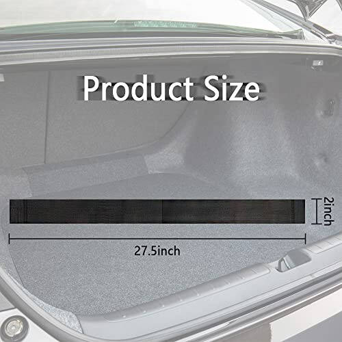 Wedfish Elastic Car Trunk Organizer Straps with Hook and Loop Tape+2 Pocket, 20''/27.5'' Car Organizers, Organize the Cluttered Trunk Keeps Items from Rolling Around (27.5inch Long) - 2