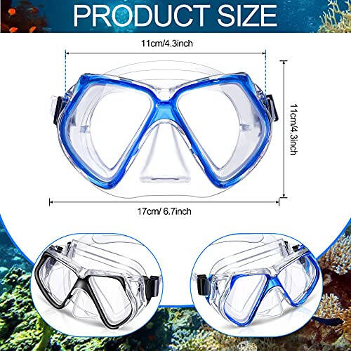 Weewooday 2 Pcs Swimming Diving Goggles with Nose Cover Swim Mask Goggle Swim Snorkel Goggle for Adults - 2