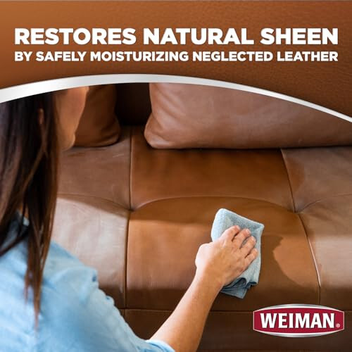 Weiman Leather Cleaner & Conditioner Wipes With UV Protection, Prevent Cracking Or Fading Of Leather Couches, Car Seats, Shoes, Purses - 30 ct - 5