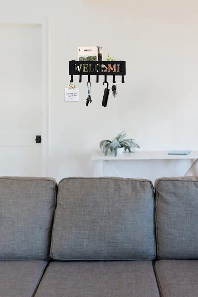 Welcome Themed Black Shelf Keychain - 2