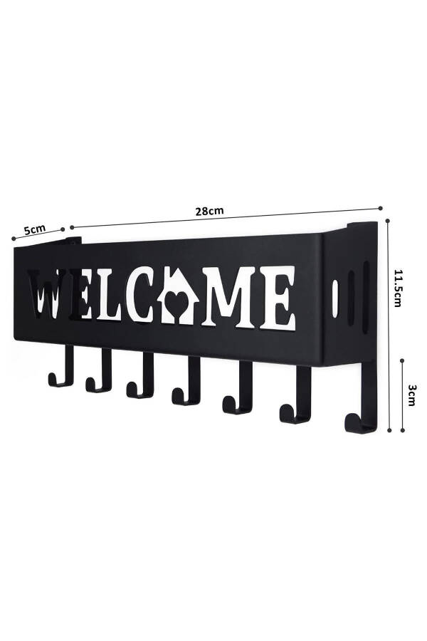 Welcome Themed Black Shelf Keychain - 3