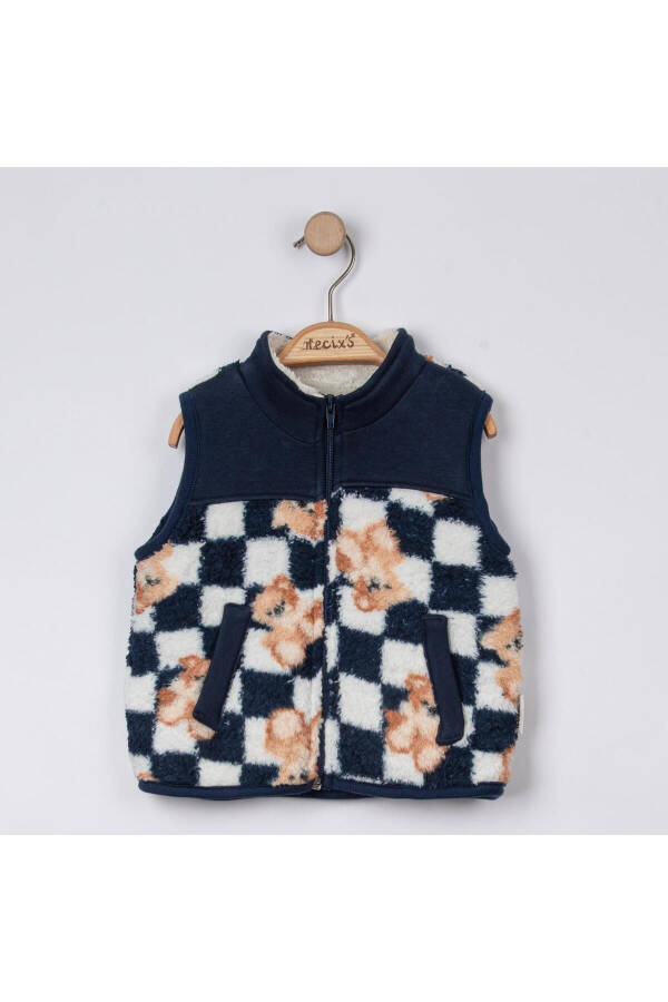 Welsoft baby boy vest with bear pattern - 2