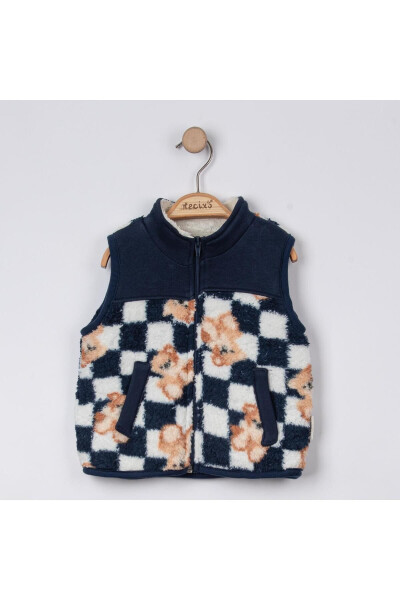 Welsoft baby boy vest with bear pattern - 1