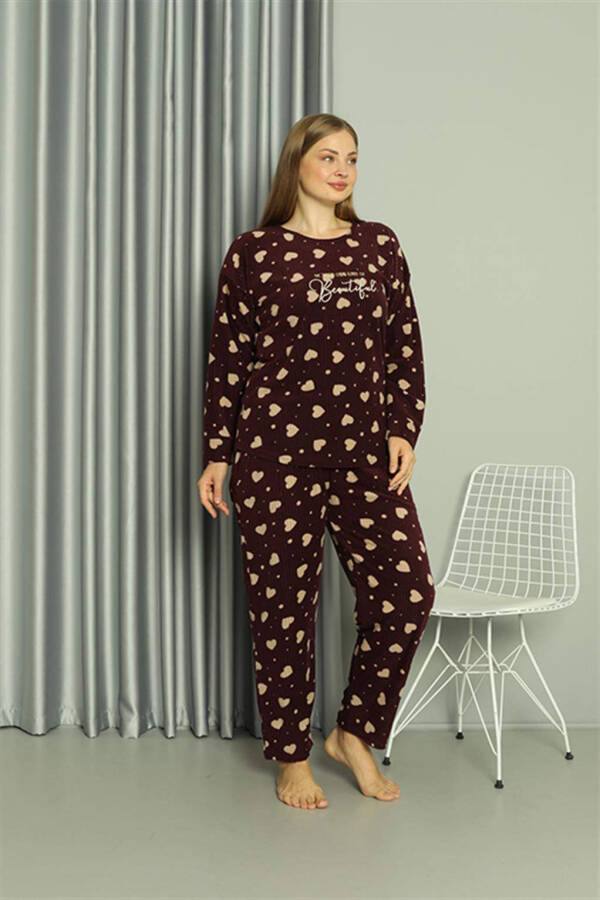 Welsoft Polar Kadın Büyük Beden Pijama Takımı 808041 - 3