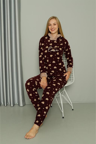 Welsoft Polar Women's Hooded Pajama Set 8513 - 6