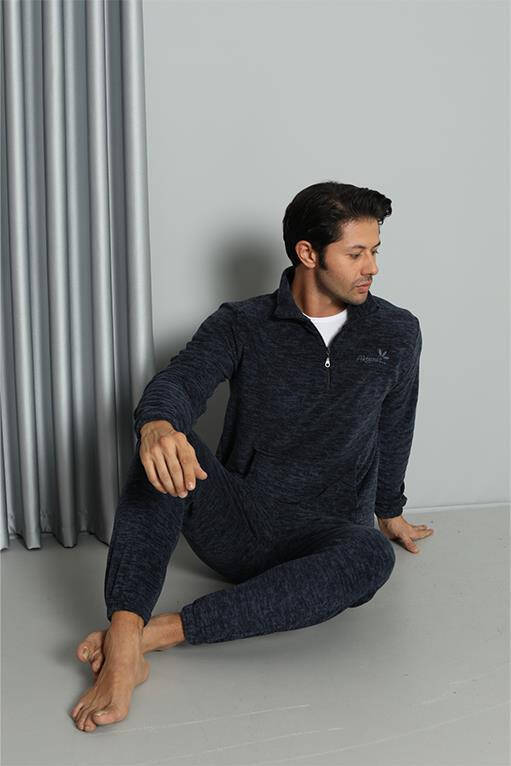 WelSoft Polar Zippered Men's Pajama Set 6839 - 5