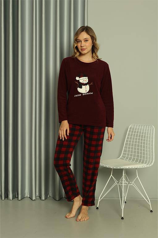 Welsoft Women's Polar Lover Combination Pajama Set 50120 Price is for One Set - 9