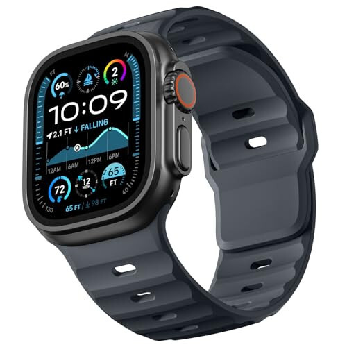 Wepro Sport Bandlari Apple Watch Ultra 2/Ultra bilan mos keladi, Apple Watch Bandlari erkaklar uchun 49mm 46mm 45mm 44mm 42mm bilan mos keladi, iWatch 10 9 8 7 6 5 4 SE 3 2 1 seriyasi uchun silikon mustahkam qayish - 1