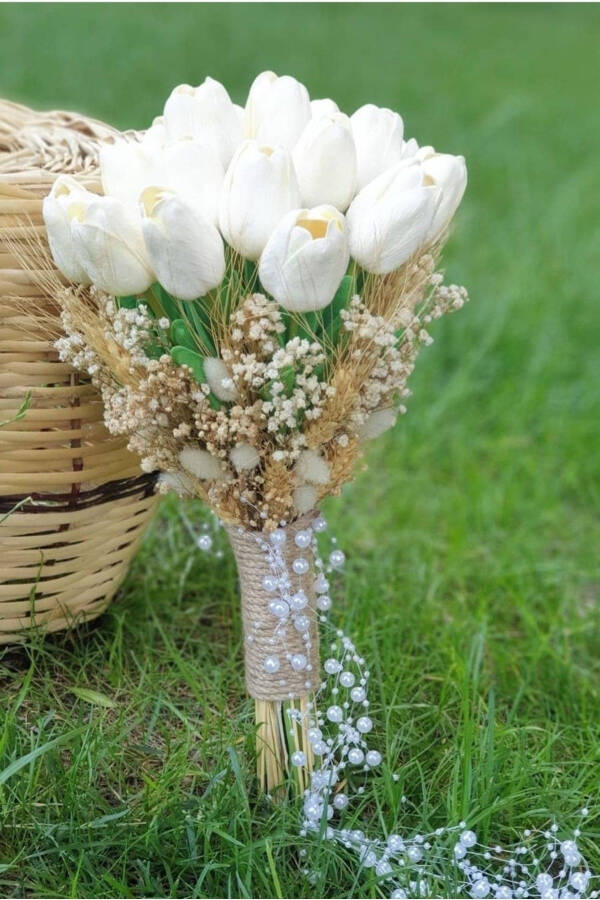 Wet Tulip Bridal Flower Wedding Engagement Flower 14 Tulips - 3