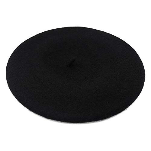 Wheebo Wool Beret Hat, Solid Color French Style Winter Warm Cap for Women Girls Lady - 4