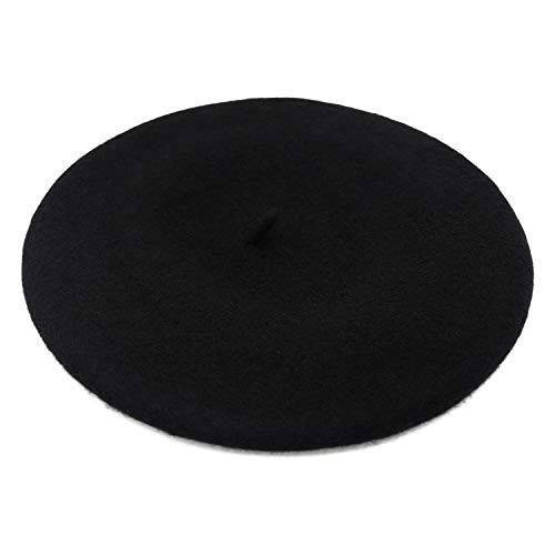 Wheebo Wool Beret Hat, Solid Color French Style Winter Warm Cap for Women Girls Lady - 4