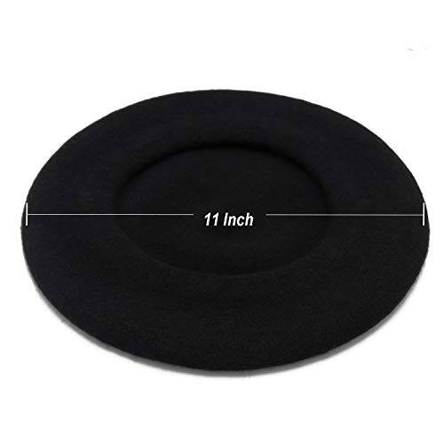 Wheebo Wool Beret Hat, Solid Color French Style Winter Warm Cap for Women Girls Lady - 8