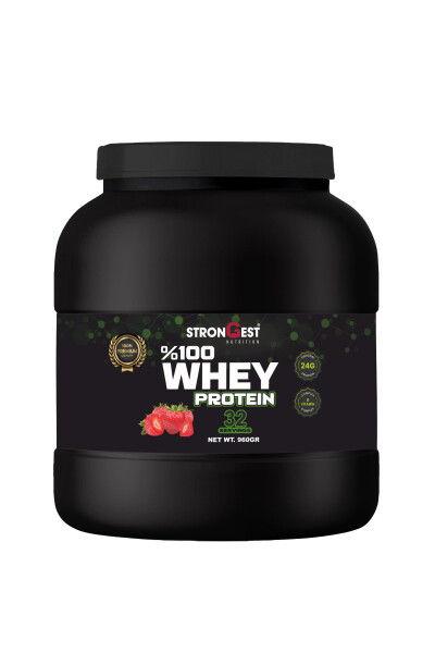 Whey Protein 960 gr 32 Servis Çilek Aromalı Whey Protein Tozu - 4