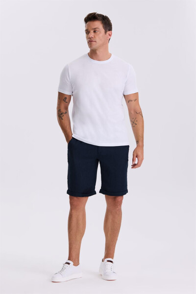 White 100% Cotton Slim Fit Crew Neck Basic T-Shirt - 1