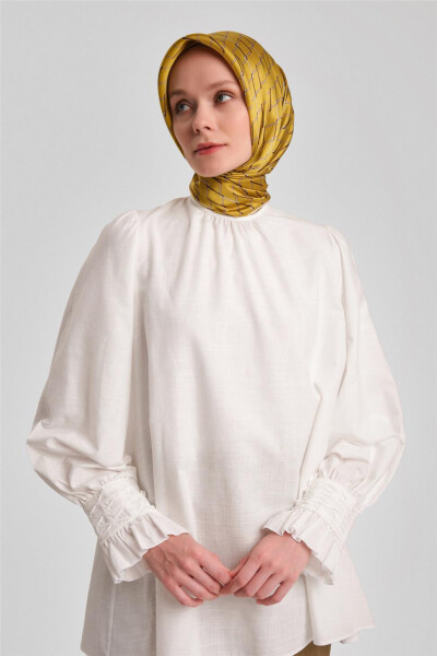 White Armine Sleeve Blouse 24Y3533 - 4