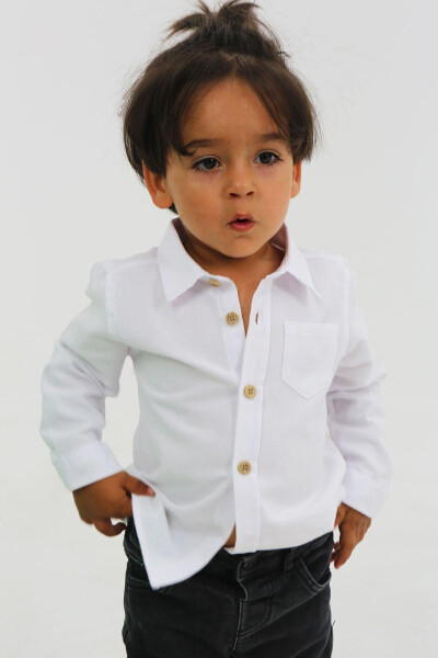 White Baby Boy Shirt - 1