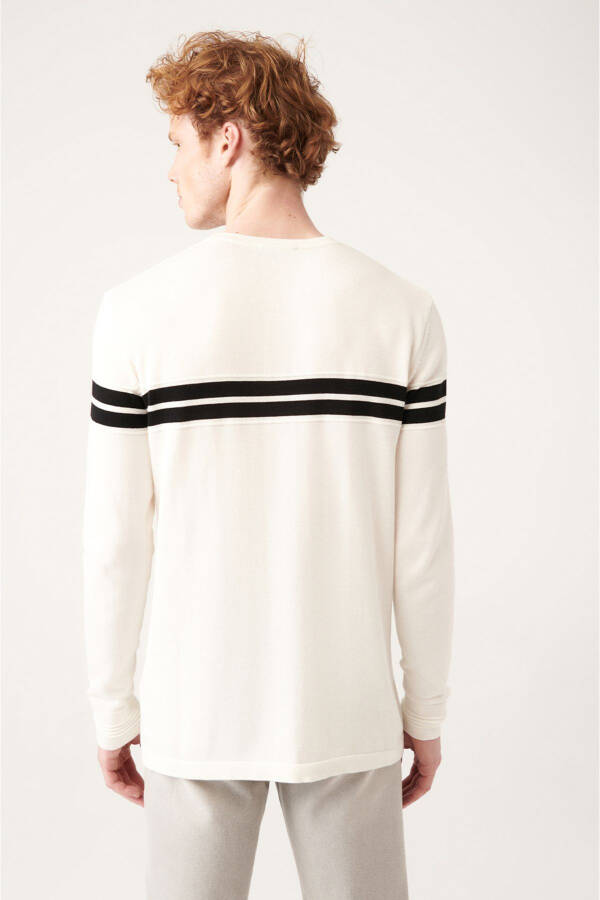 White Color Block Knit - 9