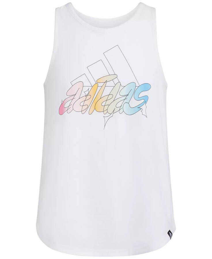 White Cotton Logo Tank Top - 5