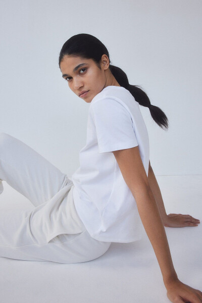 White cotton T-shirt - 4