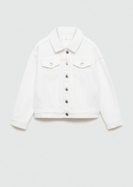 White denim jacket with pockets - 9