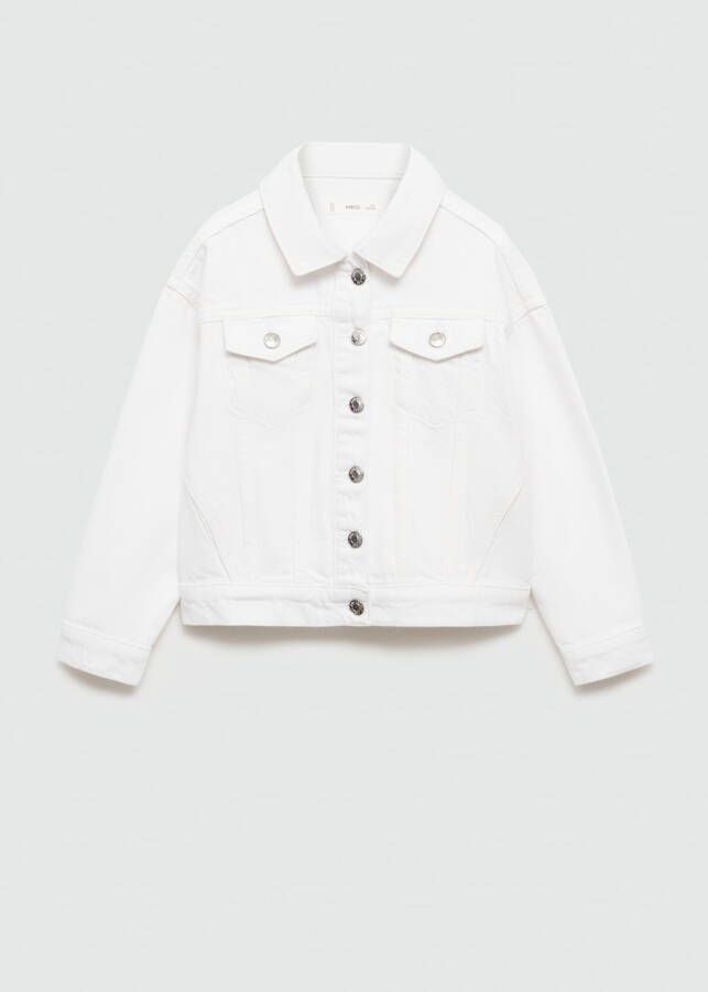 White denim jacket with pockets - 9