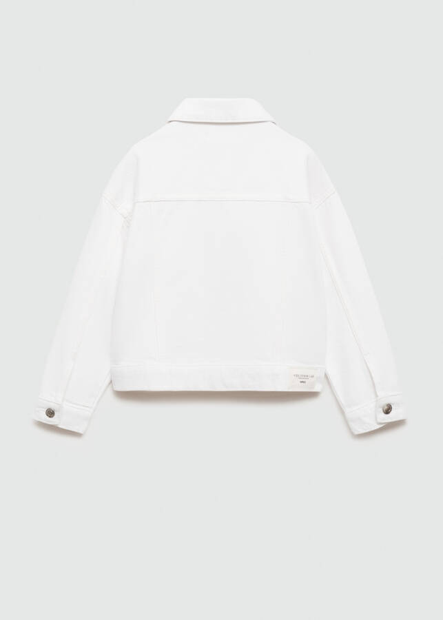 White denim jacket with pockets - 10