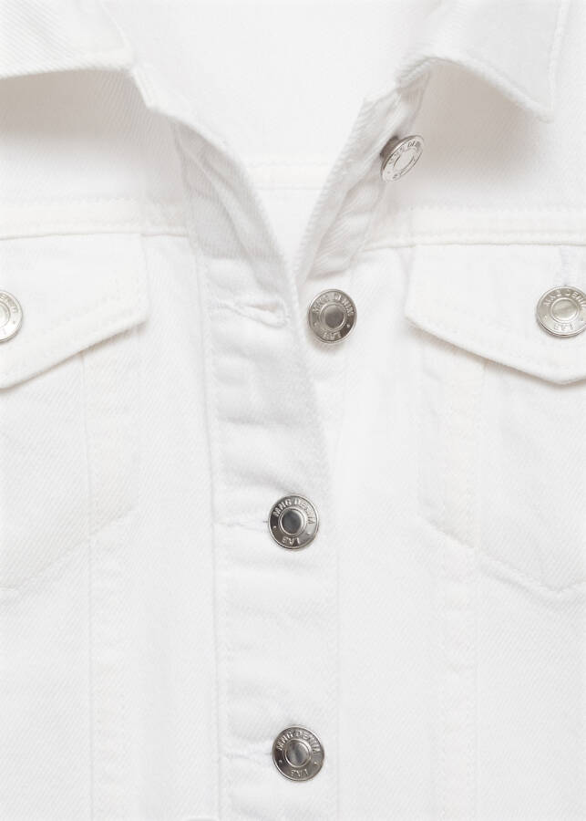 White denim jacket with pockets - 7