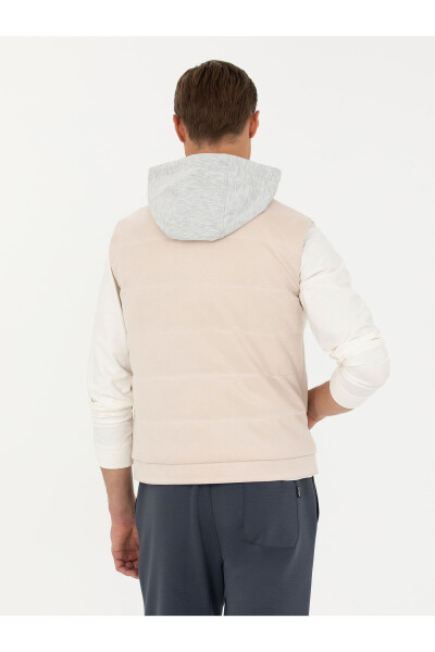 White Hooded Leather Vest - 5