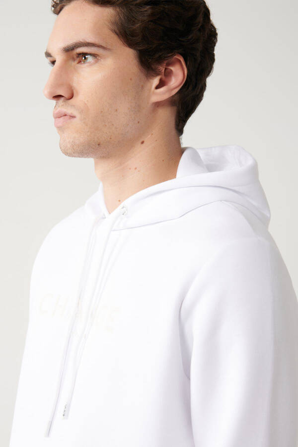 White Hooded Sweatshirt - 2