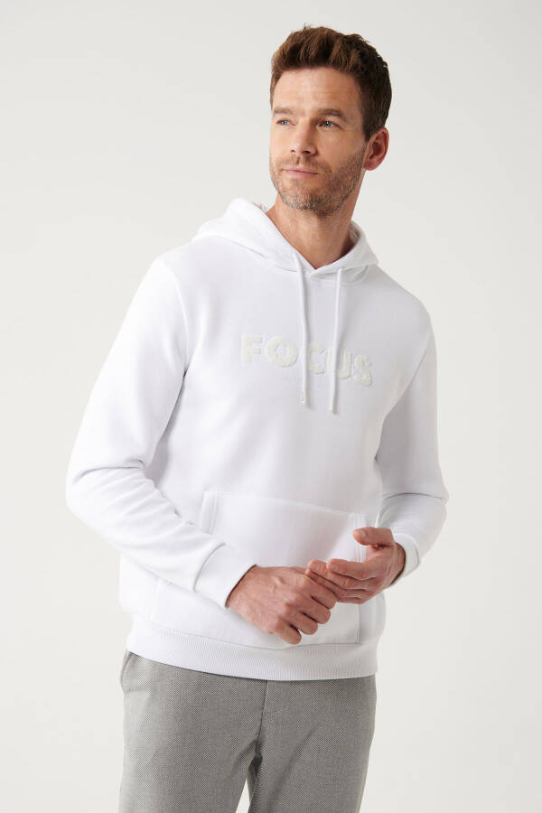 White Hooded Sweatshirt - 1