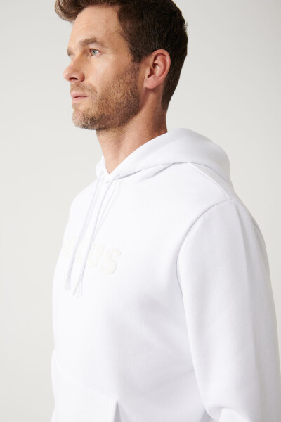 White Hooded Sweatshirt - 2