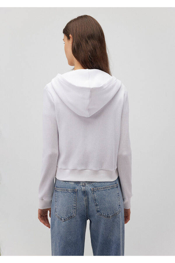 White Hooded Zip-Up Sweatshirt 1610730-620 - 16