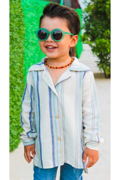 White Linen Shirt for Children and Babies Special Occasions and Holidays - 1