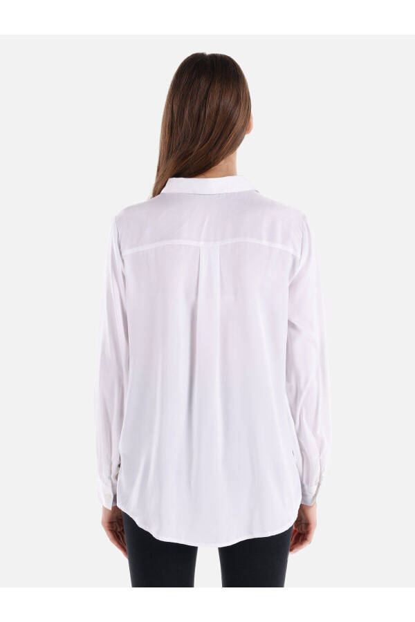 White long sleeve regular fit shirt for women - 3