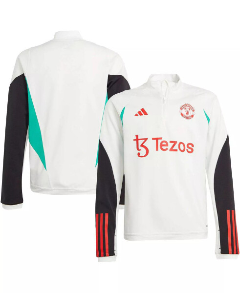 White Manchester United 2023/24 Training AEROREADY Quarter-Zip Top - 1