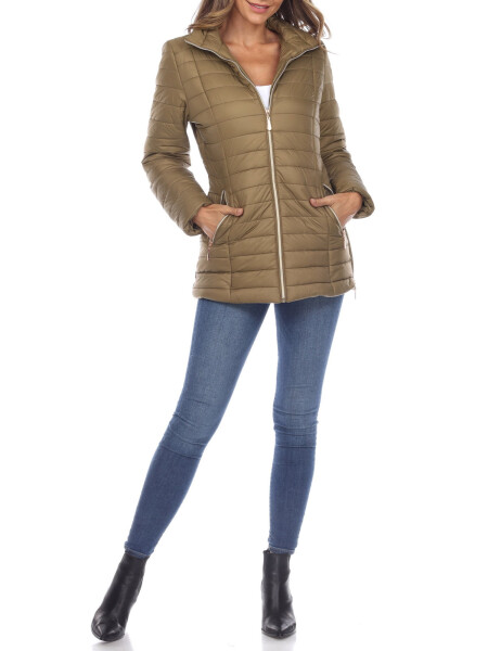 White Mark Women's Zip Up Puffer Coat - 7