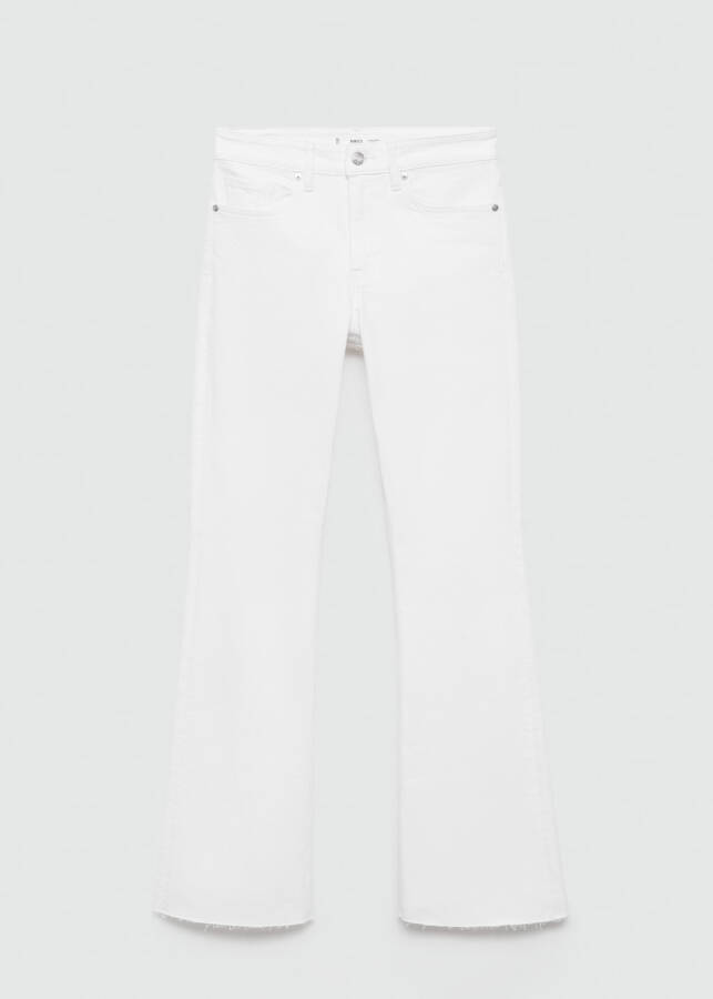 White mid-rise flare jeans - 3