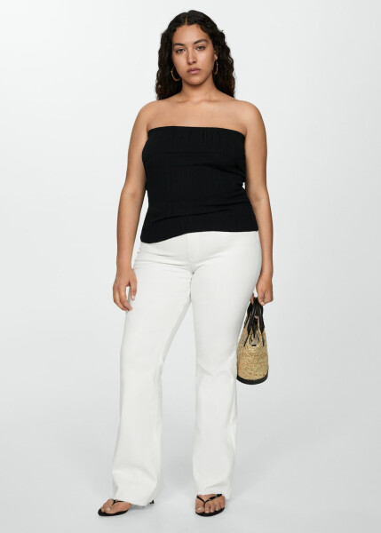 White mid-rise flare jeans - 12