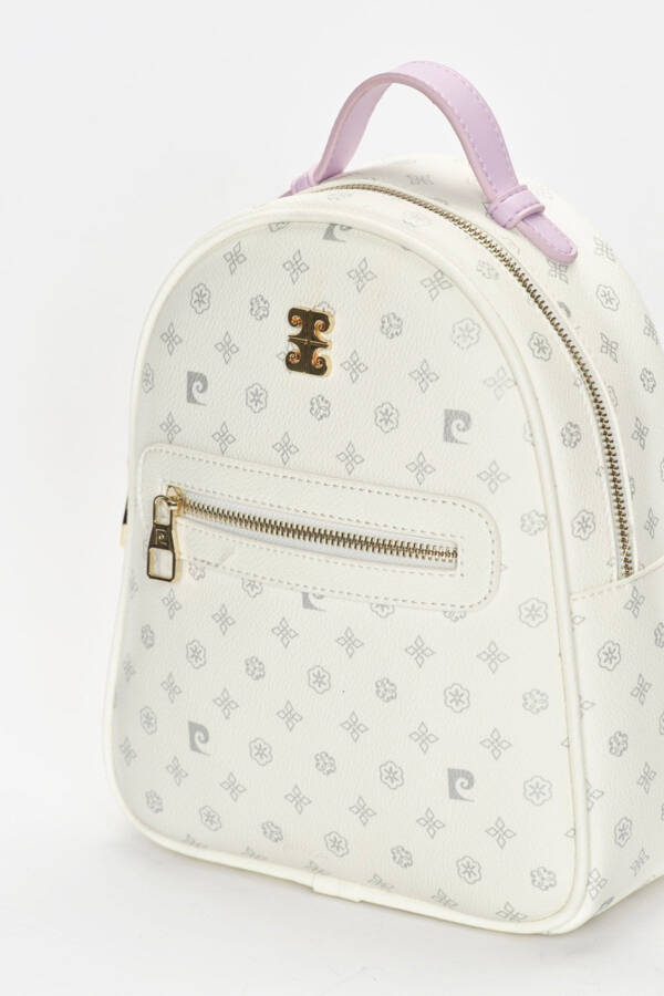 White Monogram Women's Backpack 05PO22Y1541 - 4